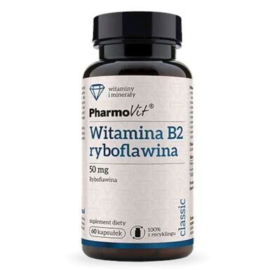 WITAMINA B2 (50 mg) BEZGLUTENOWA 60 KAPSUŁEK 