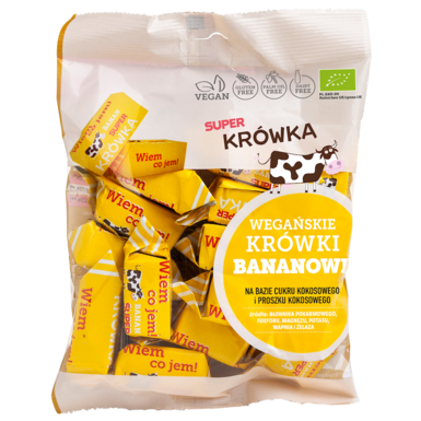 KRÓWKI BANANOWE BEZMLECZNE BEZGLUTENOWE BIO 150g 