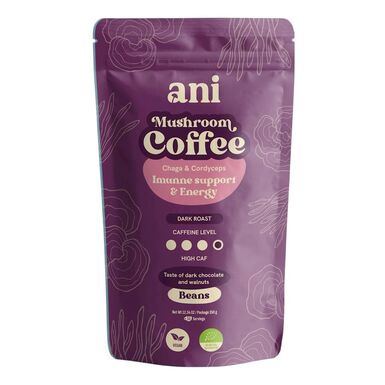 KAWA ZIARNISTA ARABICA Z CHAGA I CORDYCEPS BIO 350g 