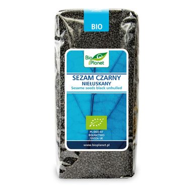 SEZAM CZARNY NIEŁUSKANY BIO 500g 