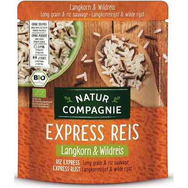 EKSPRESOWY RYŻ DŁUGOZIARNISTY PARBOILED Z RYŻEM DZIKIM BIO 250g 