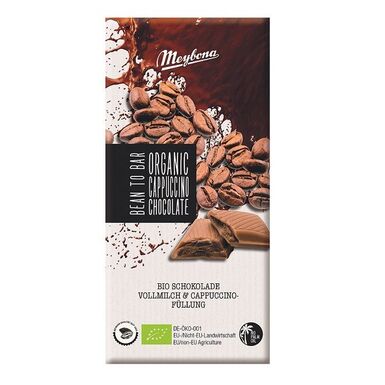 CZEKOLADA MLECZNA Z NADZIENIEM O SMAKU CAPPUCCINO BIO 100g 