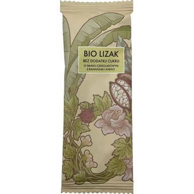 LIZAK O SMAKU CZEKOLADOWYM Z BANANAMI I KAKAO BEZ DODATKU CUKRU BIO 6g 