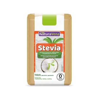 STEVIA (NA BAZIE ERYTRYTOLU I GLIKOZYDÓW STEWIOLOWYCH ZE STEWII) 500g 