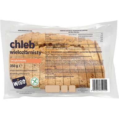 CHLEB WIELOZIARNISTY KROJONY BEZGLUTENOWY 350g 