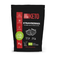TRUSKAWKI LIOFILIZOWANE W CZEKOLADZIE KETO BEZ DODATKU CUKRU BEZGLUTENOWE BIO 70g 24180