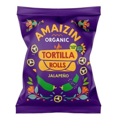 CHIPSY TORTILLA KUKURYDZIANE O SMAKU JALAPENO BEZGLUTENOWE BIO 100g 