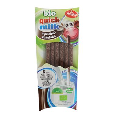 SŁOMKI DO AROMATYZOWANIA MLEKA O SMAKU CZEKOLADOWYM BIO (6 x 6g) 36g 