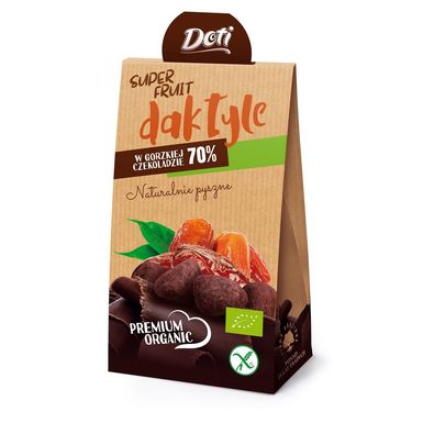 DAKTYLE W CZEKOLADZIE GORZKIEJ BEZGLUTENOWE BIO 50g 
