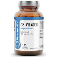 WITAMINA D3-VIT 100 µg (4000 j.m) BEZGLUTENOWA 120 KAPSUŁEK 27969