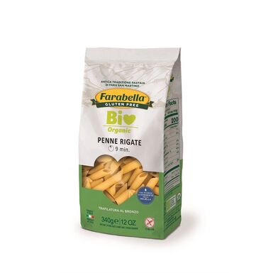 MAKARON (KUKURYDZIANO RYŻOWY) PENNE RIGATE BEZGLUTENOWY BIO 340g 