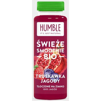 SMOOTHIE GRUSZKA TRUSKAWKA MALINA GRANAT JAGODA TŁOCZONE NA ZIMNO BIO 300ml 