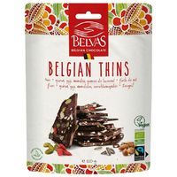 KAWAŁKI CZEKOLADY GORZKIEJ Z MIGDAŁAMI, QUINOA, JAGODAMI GOJI FAIR TRADE BEZGLUTENOWE BIO 120g 18796