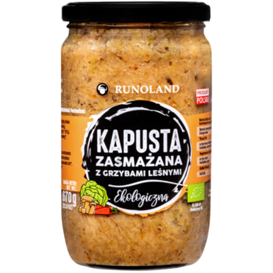 KAPUSTA KISZONA ZASMAŻANA Z GRZYBAMI LEŚNYMI BIO 670g 