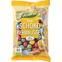 ORZESZKI ZIEMNE OBLANE MLECZNĄ CZEKOLADĄ W CHRUPIĄCYCH KOLOROWYCH SKORUPKACH BIO 100g 13991