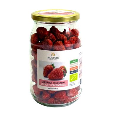 MALINY LIOFILIZOWANE CHRUPIĄCE BEZGLUTENOWE BIO 55g 