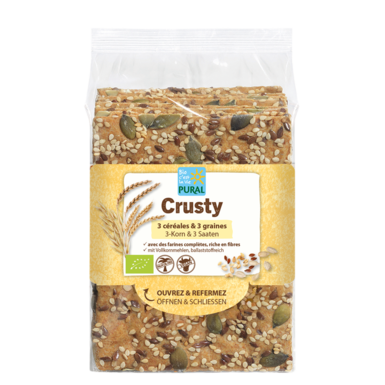 PIECZYWO CHRUPKIE BŁONNIKOWE WIELOZBOŻOWE Z NASIONAMI BIO 200g 