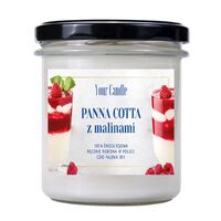 ŚWIECA SOJOWA ZAPACHOWA PANNA COTTA Z MALINAMI 150ml 24072