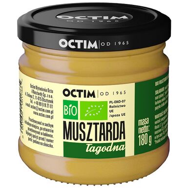 MUSZTARDA ŁAGODNA BIO 180g 