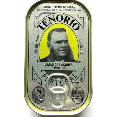 TUŃCZYK FILETY W OLIWIE Z OLIWEK Z CYTRYNĄ I PAPRYCZKĄ PIRI PIRI 120g (78g) 