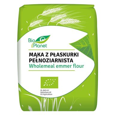 MĄKA Z PŁASKURKI PEŁNOZIARNISTA BIO 1kg 