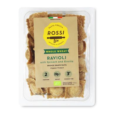RAVIOLI RAZOWE Z RICOTTĄ I SZPINAKIEM BIO 250g 