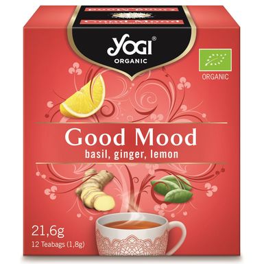 HERBATKA GOOD MOOD (BAZYLIA, IMBIR, CYTRYNA) BIO (12 x 1,8g) 21,6g 