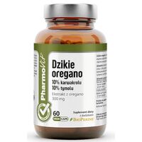 DZIKIE OREGANO EKSTRAKT (300 mg) BEZGLUTENOWY 60 KAPSUŁEK 27972