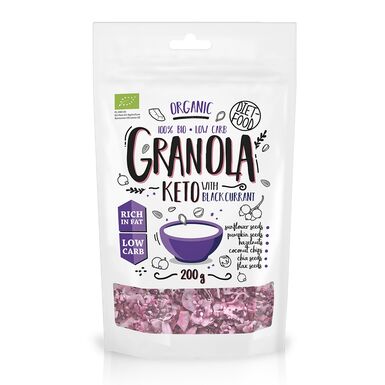 GRANOLA CZARNA PORZECZKA KETO BIO 200g 