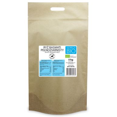 RYŻ BASMATI PEŁNOZIARNISTY BIO 5kg 