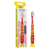 SZCZOTECZKA DO ZĘBÓW DLA DZIECI 10500 SUPER MIĘKKA CZERWONO ŻÓŁTA RAKIETA 26903