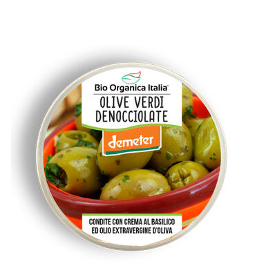 OLIWKI ZIELONE BEZ PESTEK Z ZIOŁAMI I OLIWĄ Z OLIWEK EXTRA VIRGIN DEMETER BIO 125g 