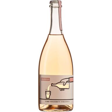 WINO DOPOLAVORO FRIZZANTE ROSATO RÓŻOWE WYTRAWNE LEKKO MUSUJĄCE BIO 0,75L (WŁOCHY)